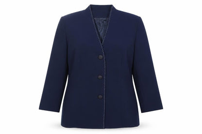 Womens UK Size 14 Roman Regular Blue Blazer