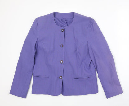 Womens UK Size 10 Features Regular Purple Blazer