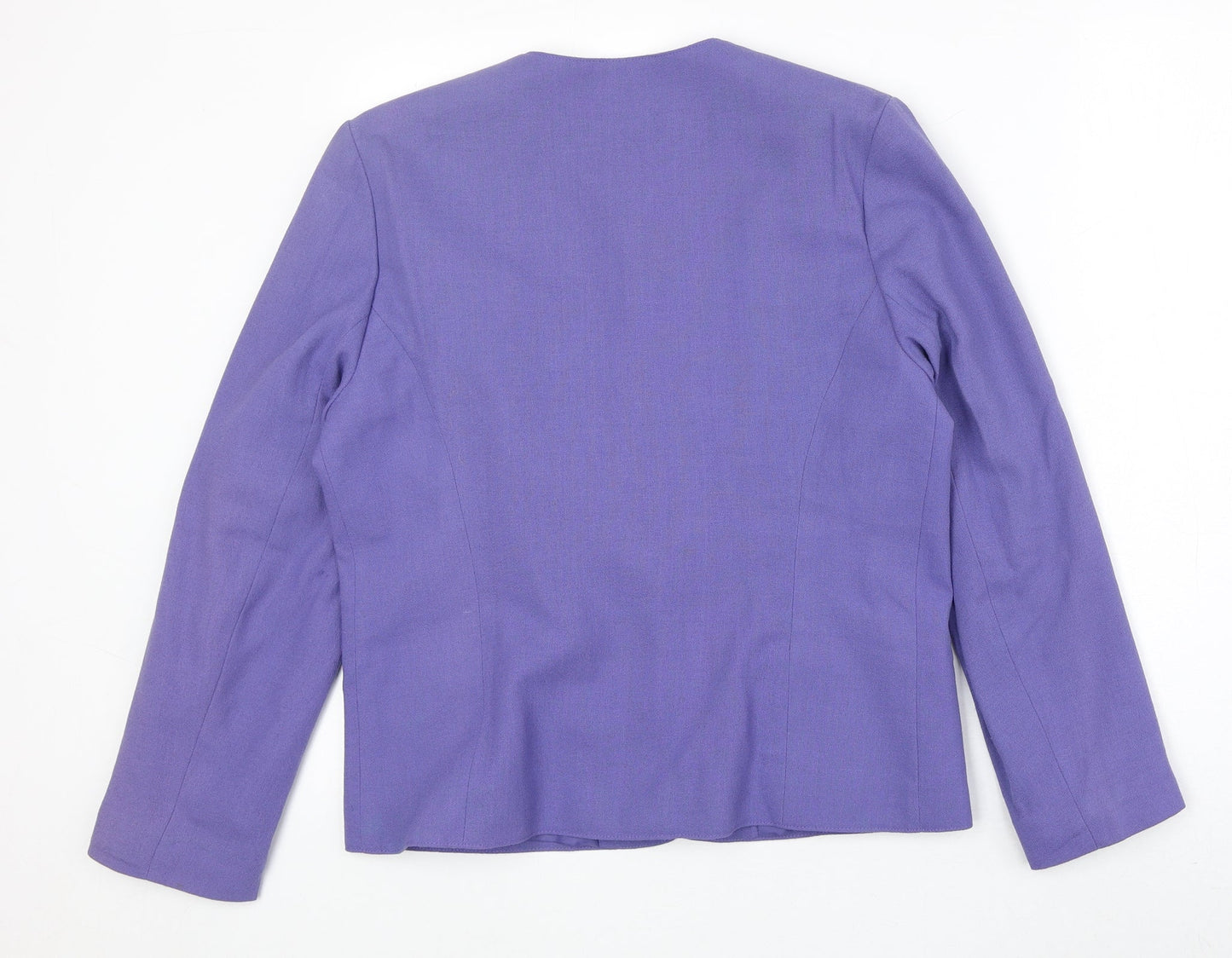 Womens UK Size 10 Features Regular Purple Blazer