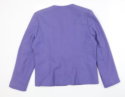 Womens UK Size 10 Features Regular Purple Blazer
