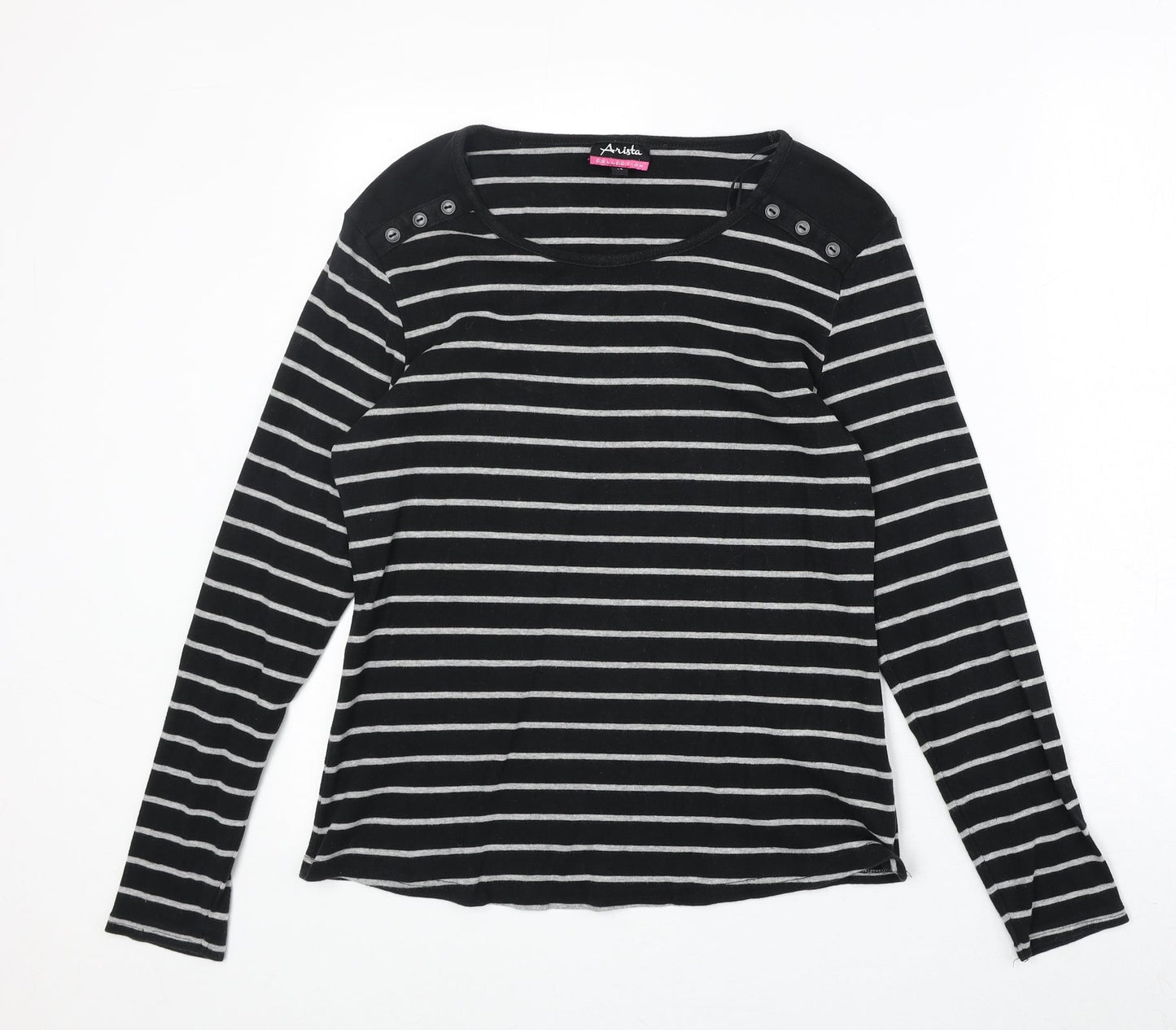 Womens UK Size 14 Arista Black Basic Blouse