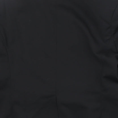 ASOS Womens Black Polyester Jacket Blazer Size 12