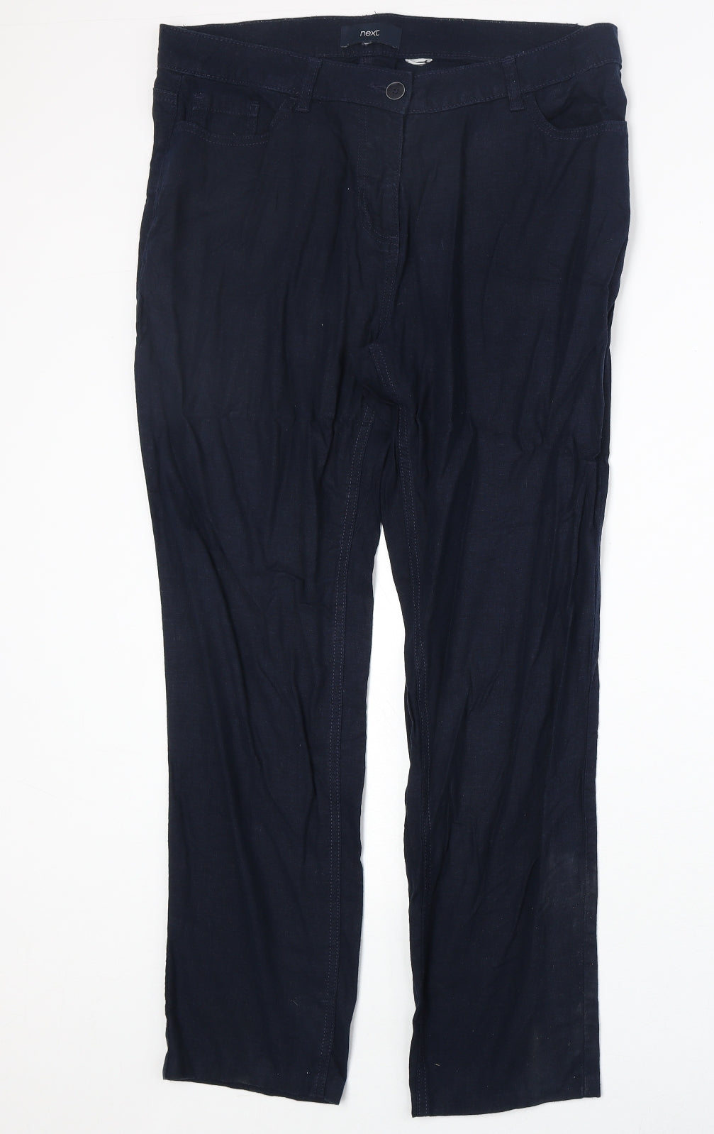 Womens UK Size 34 in NEXT Regular Fit  Blue Trousers