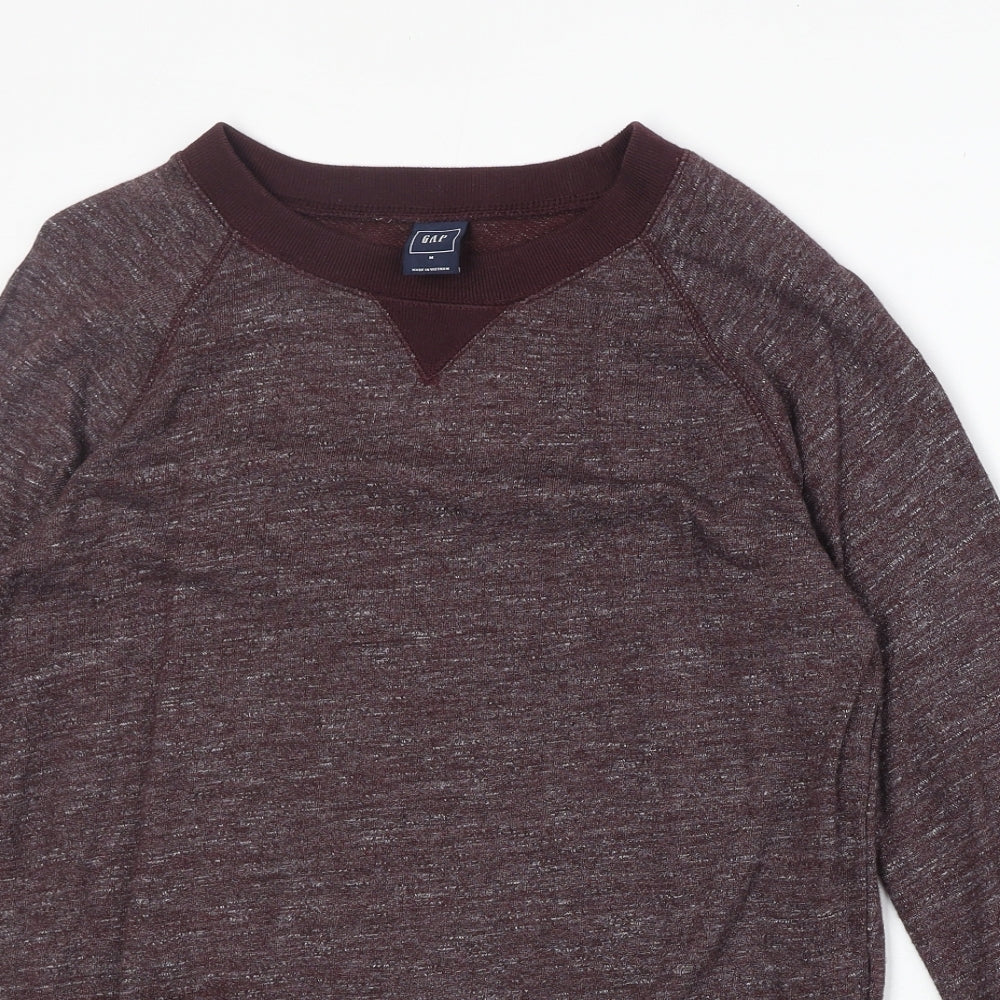 Gap Womens Red Round Neck Cotton Pullover Jumper Size M