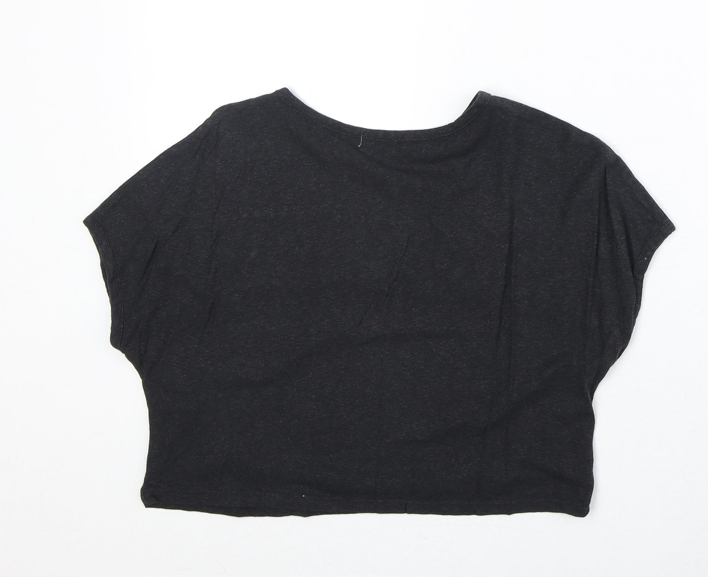 Light Before Dark Womens Grey Geometric Cotton Basic Tank Size XS Round Neck