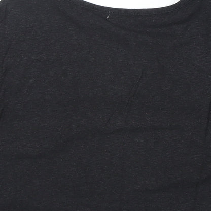 Light Before Dark Womens Grey Geometric Cotton Basic Tank Size XS Round Neck