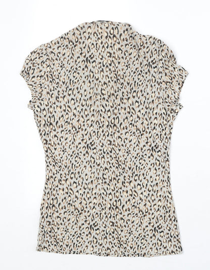 Womens UK Size 12 Marks and Spencer Beige Basic Blouse