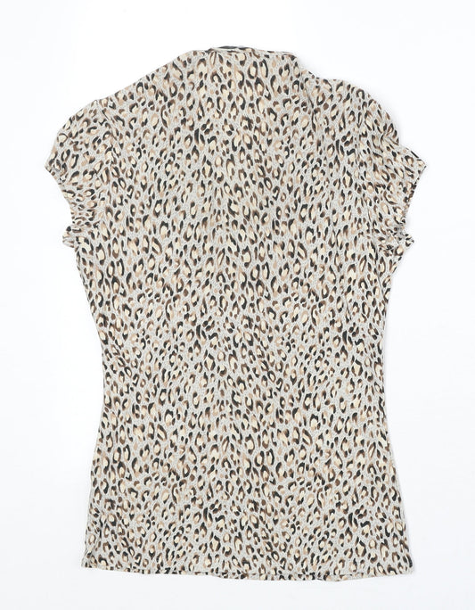 Womens UK Size 12 Marks and Spencer Beige Basic Blouse