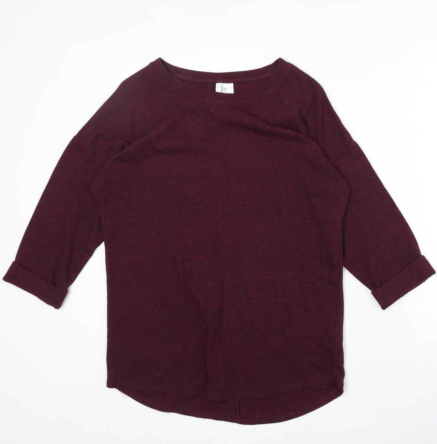 H&M Womens Red Cotton Pullover Sweatshirt Size S Pullover