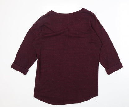 H&M Womens Red Cotton Pullover Sweatshirt Size S Pullover