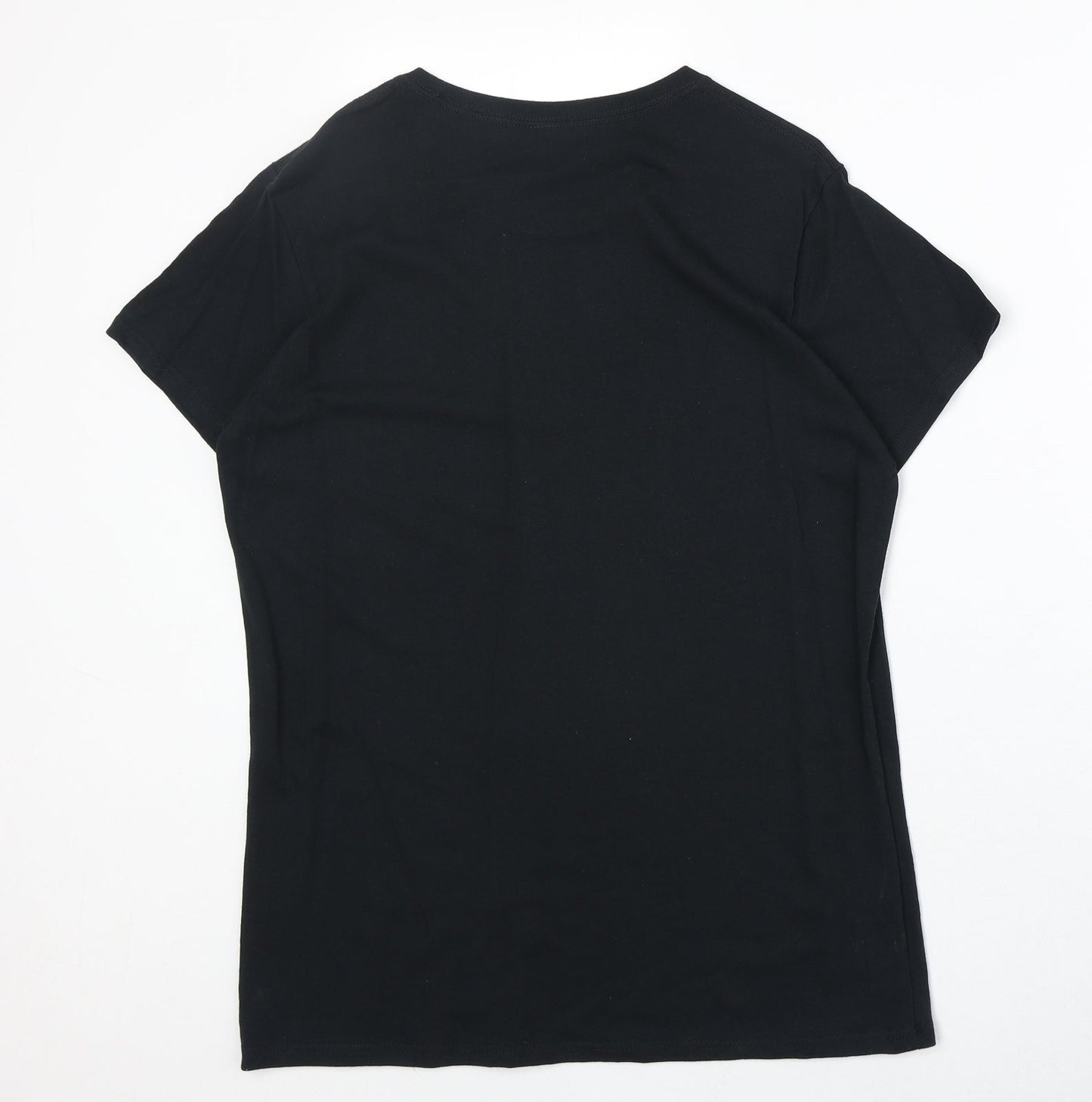 Mens UK Size L Gildan Black  T-Shirt