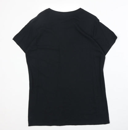 Mens UK Size L Gildan Black  T-Shirt
