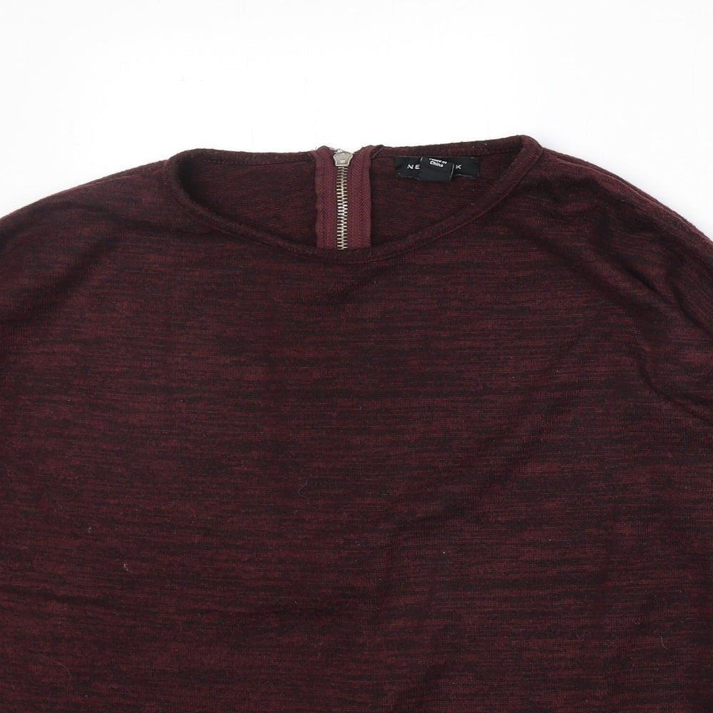 Womens UK Size M New Look Red Pullover Jumper
