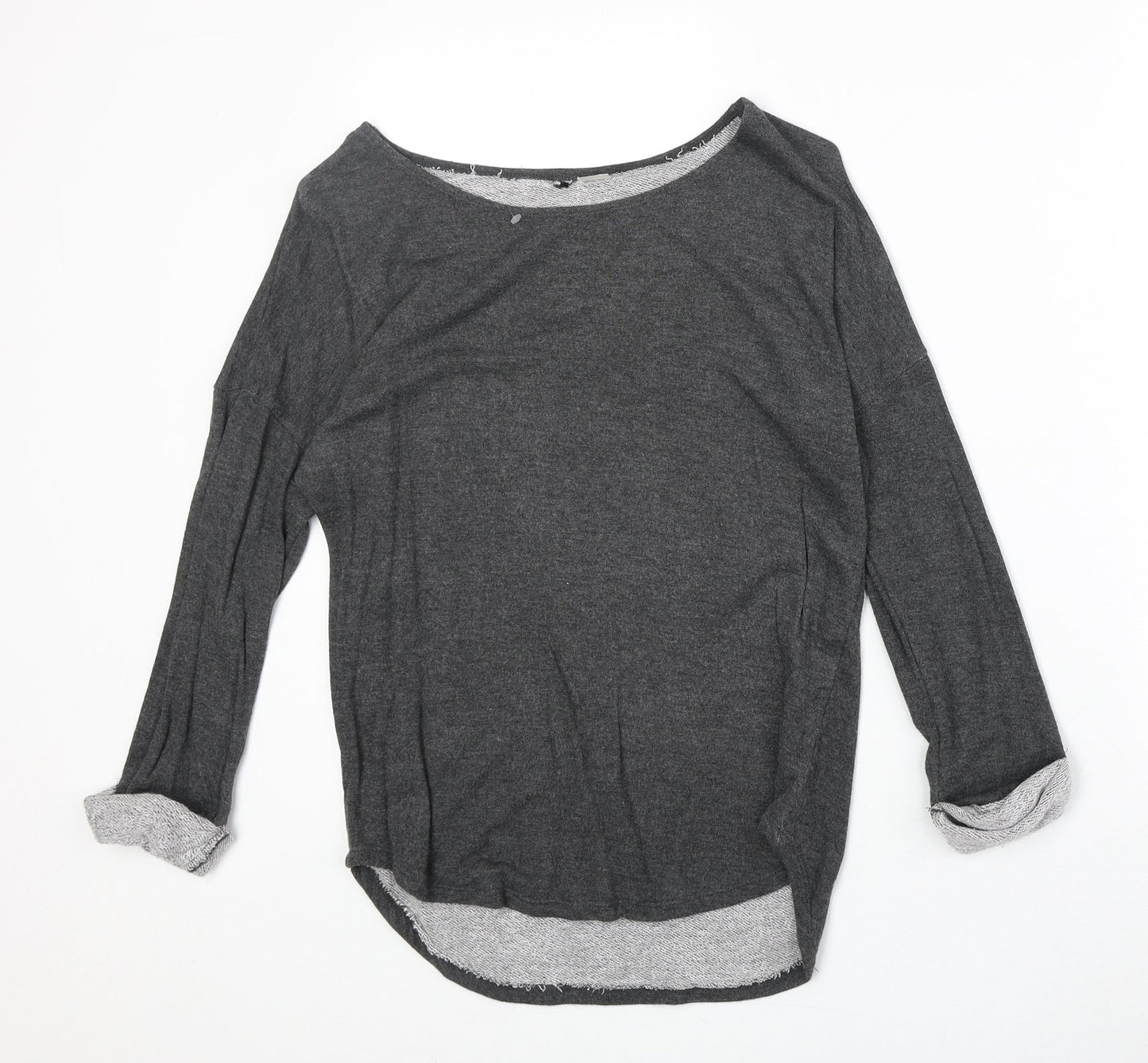 H&M Womens Grey Polyester Pullover Sweatshirt Size 8 Pullover