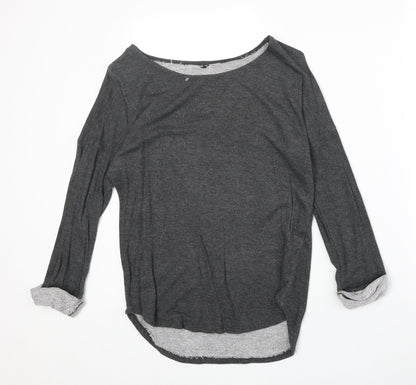 H&M Womens Grey Polyester Pullover Sweatshirt Size 8 Pullover