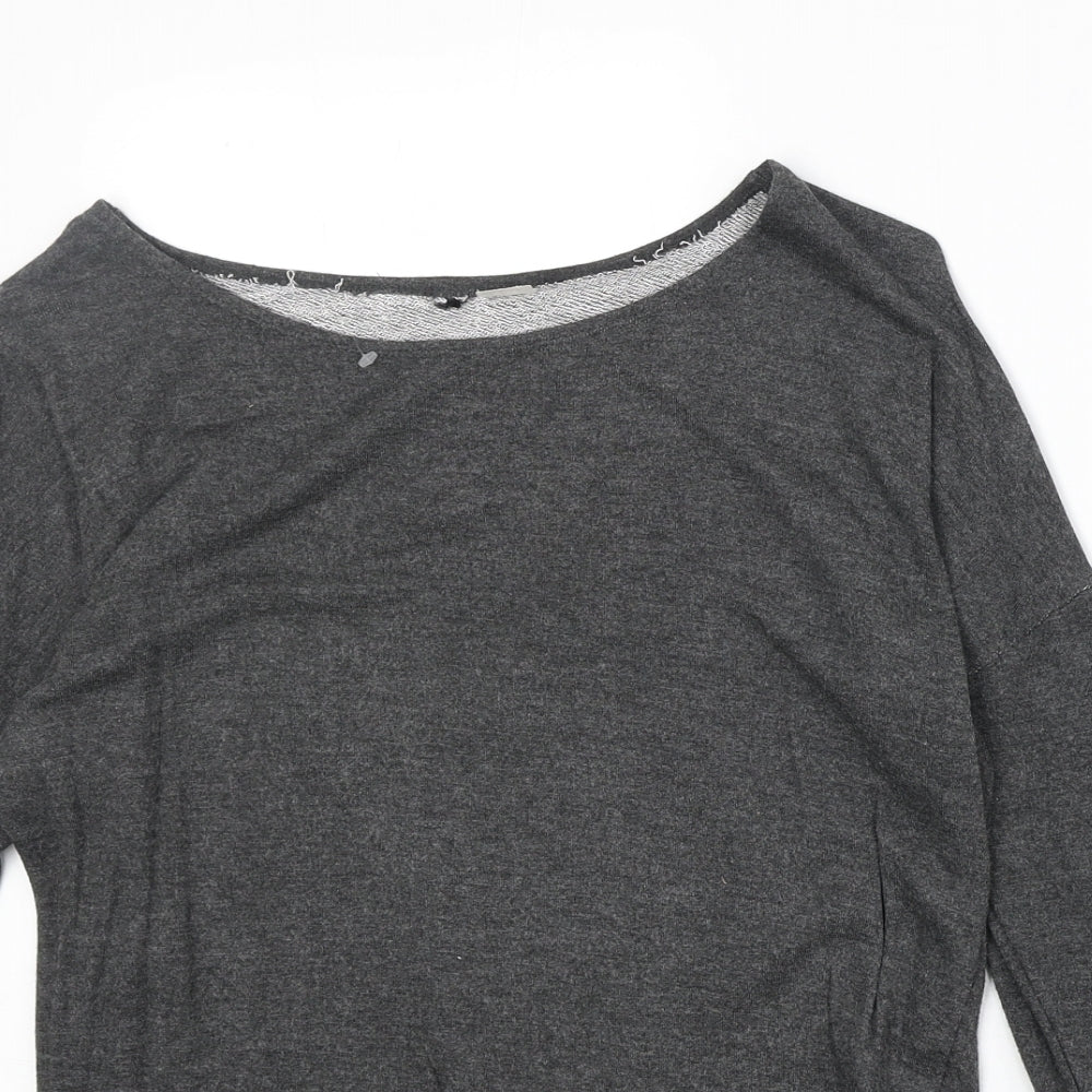 H&M Womens Grey Polyester Pullover Sweatshirt Size 8 Pullover
