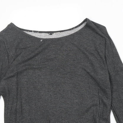 H&M Womens Grey Polyester Pullover Sweatshirt Size 8 Pullover