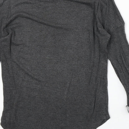 H&M Womens Grey Polyester Pullover Sweatshirt Size 8 Pullover