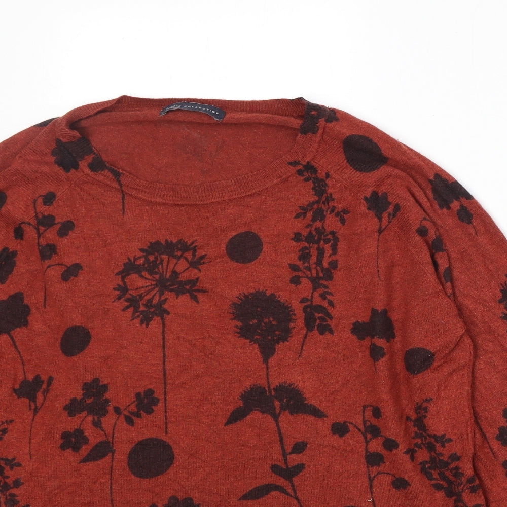Womens UK Size 12 Marks and Spencer Orange Pullover Jumper