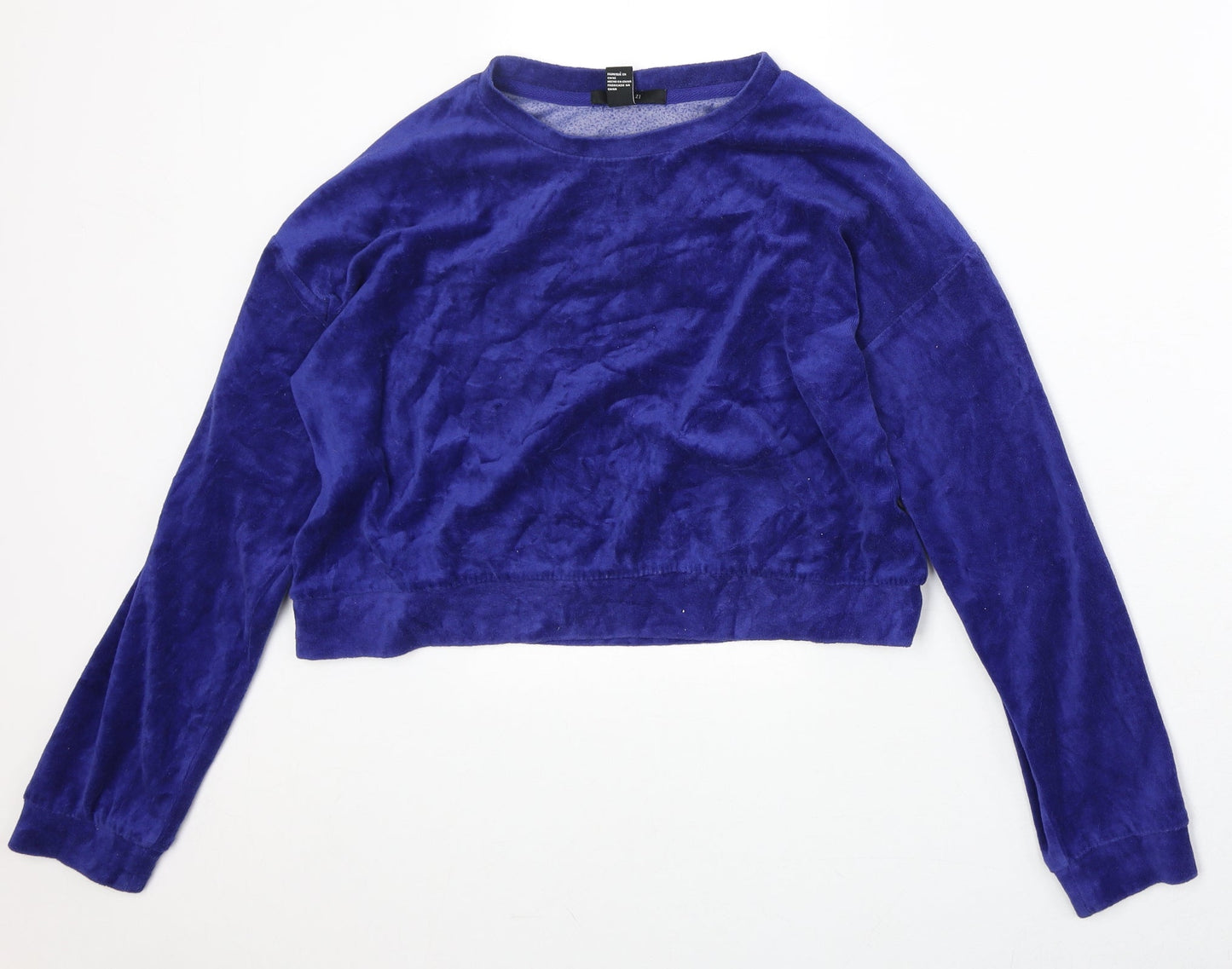 Womens UK Size S FOREVER 21 Blue Pullover Sweatshirt