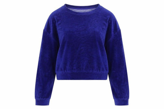 Forever 21 Womens Blue Polyester Pullover Sweatshirt Size S Pullover - Cropped
