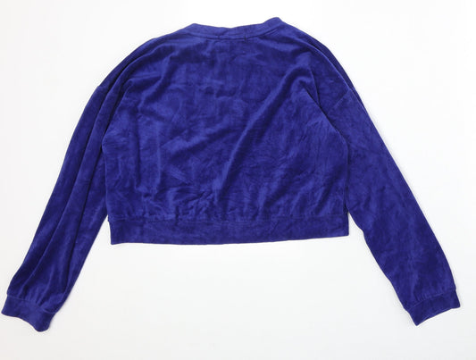 Womens UK Size S FOREVER 21 Blue Pullover Sweatshirt