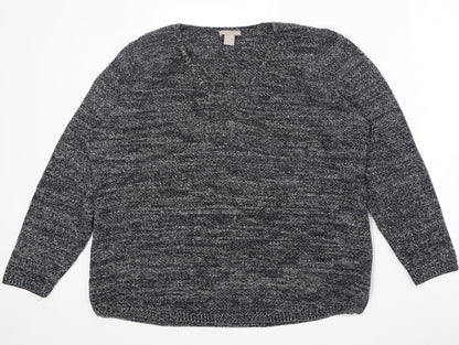 Womens UK Size L H&M Grey Pullover Jumper