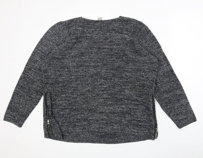 Womens UK Size L H&M Grey Pullover Jumper