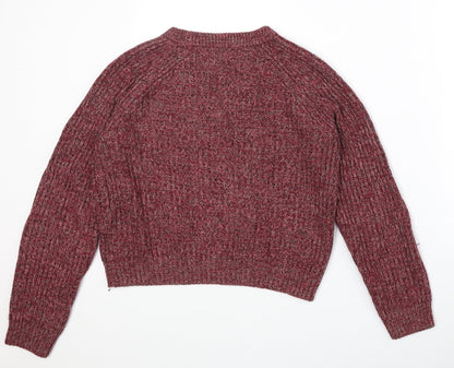 Womens UK Size XS H&M Red Pullover Jumper
