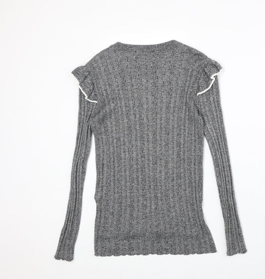 Womens UK Size 8 Marks and Spencer Grey Pullover Jumper