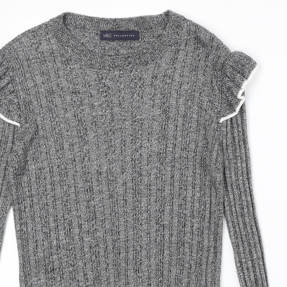 Womens UK Size 8 Marks and Spencer Grey Pullover Jumper