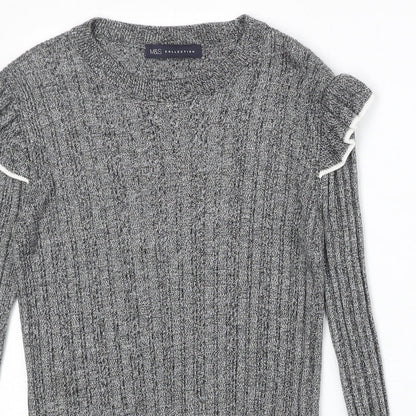 Womens UK Size 8 Marks and Spencer Grey Pullover Jumper