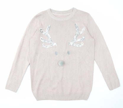 Womens UK Size M Blooming Marvellous Pink Pullover Jumper
