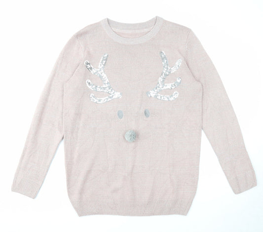 Womens UK Size M Blooming Marvellous Pink Pullover Jumper