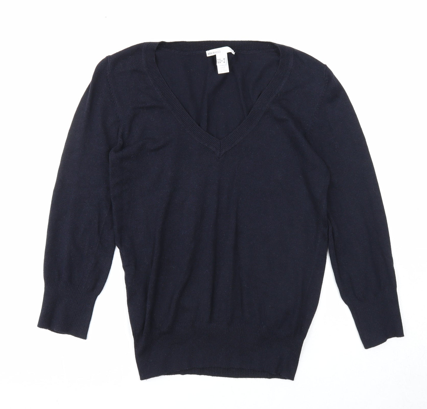 Womens UK Size M Mango Blue Pullover Jumper