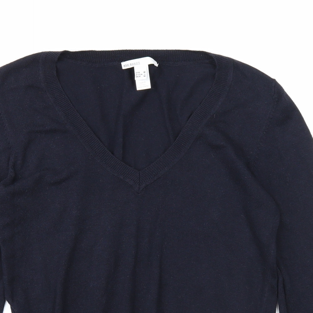 Womens UK Size M Mango Blue Pullover Jumper