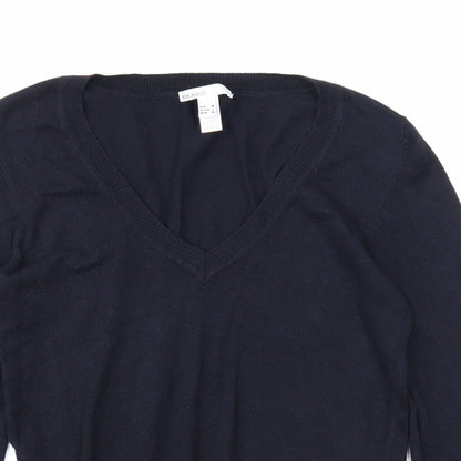 Womens UK Size M Mango Blue Pullover Jumper