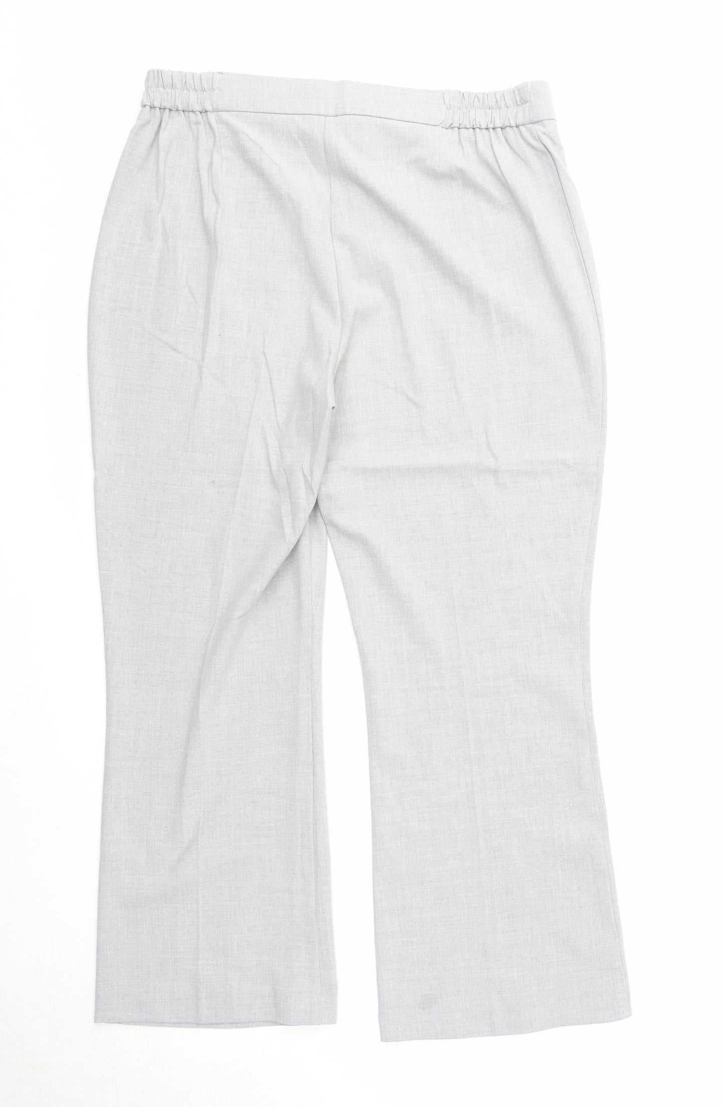 Womens UK Size 16 Agenda Regular Fit Dress Pants Grey Trousers