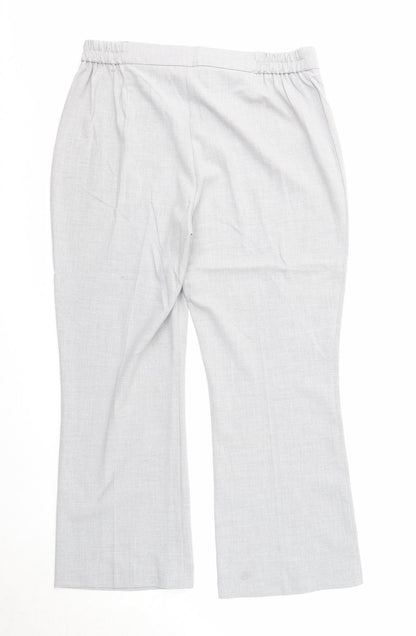 Womens UK Size 16 Agenda Regular Fit Dress Pants Grey Trousers