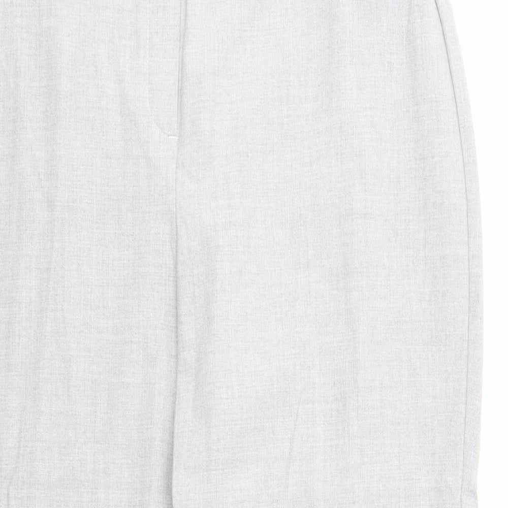 Womens UK Size 16 Agenda Regular Fit Dress Pants Grey Trousers