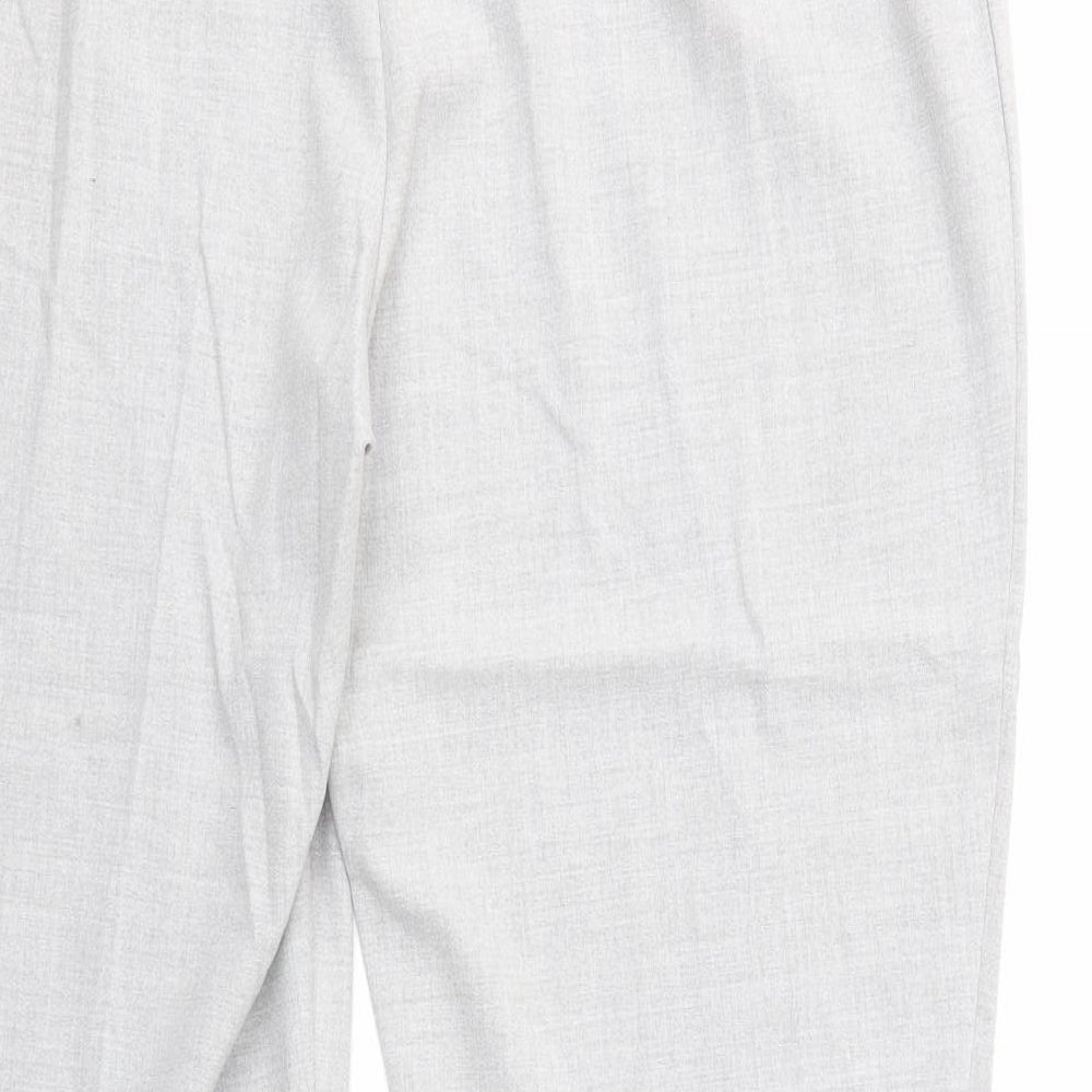 Womens UK Size 16 Agenda Regular Fit Dress Pants Grey Trousers