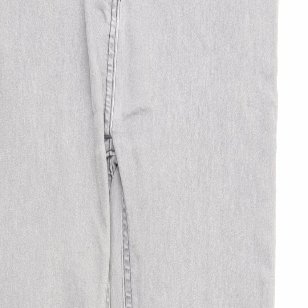 NEXT Womens Grey Cotton Skinny Jeans Size 10 Regular Zip