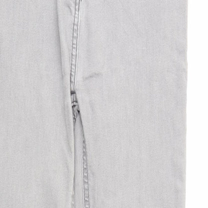 NEXT Womens Grey Cotton Skinny Jeans Size 10 Regular Zip