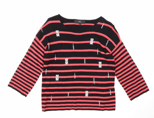 Womens UK Size 8 NEXT Red Pullover Jumper