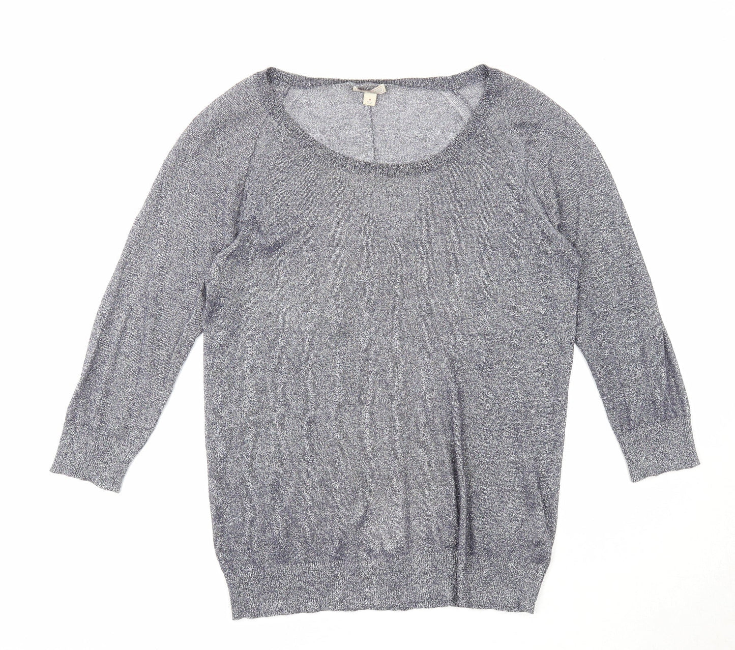 Gap Womens Blue Boat Neck Cotton Pullover Jumper Size M