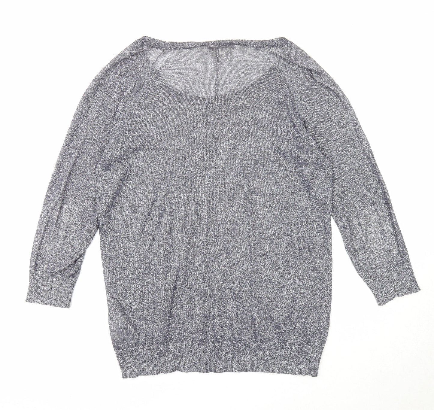 Gap Womens Blue Boat Neck Cotton Pullover Jumper Size M