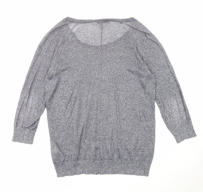 Gap Womens Blue Boat Neck Cotton Pullover Jumper Size M