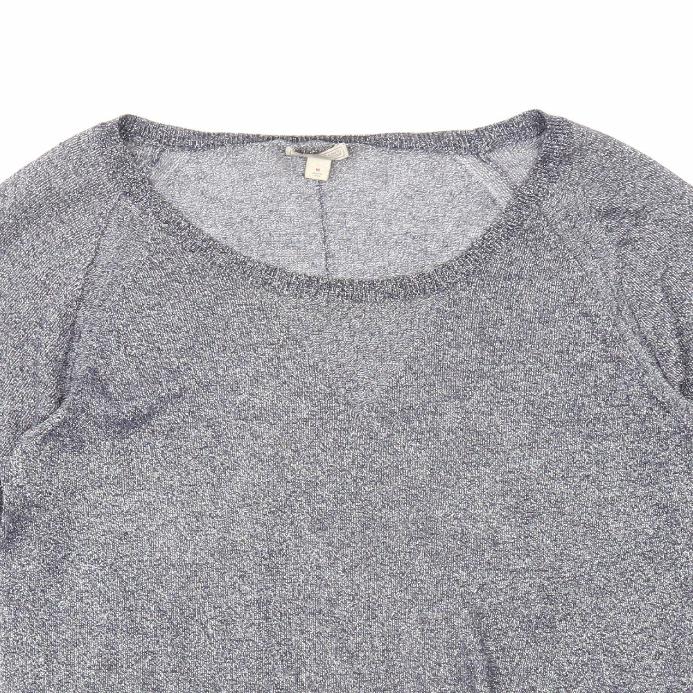 Gap Womens Blue Boat Neck Cotton Pullover Jumper Size M