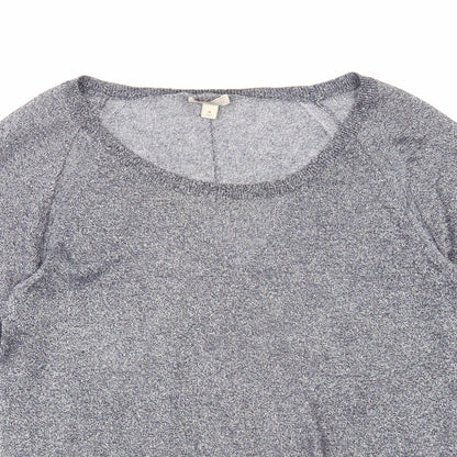 Gap Womens Blue Boat Neck Cotton Pullover Jumper Size M