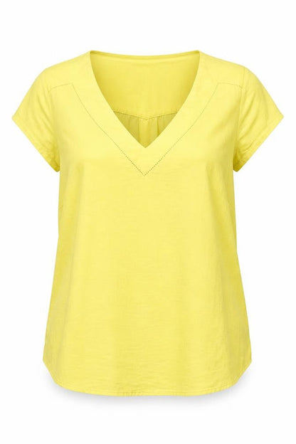 Womens UK Size 10 H&M Yellow Basic Blouse